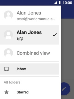 Select the required email account.