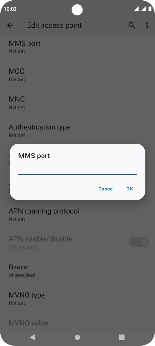 Key in 8799 and press OK.