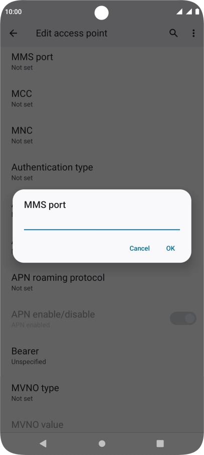 Key in 8799 and press OK.
