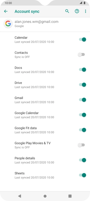 Press the indicator next to 