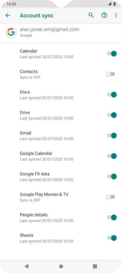 Press the indicator next to 