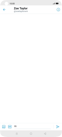 Write the required message and press the send icon.