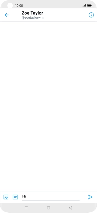 Write the required message and press the send icon.