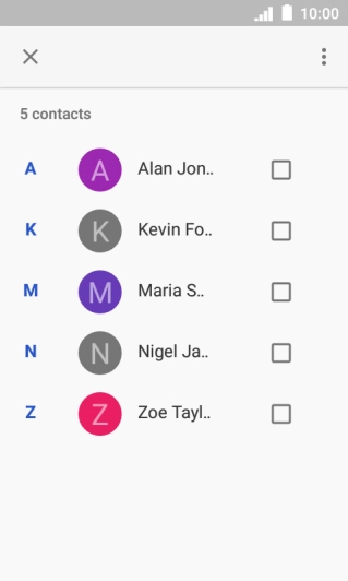 Press the menu icon.
