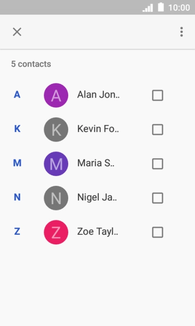 Press the menu icon.
