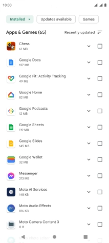 Press the required app.