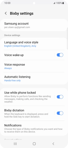 Follow the instructions on the screen to select the required settings.