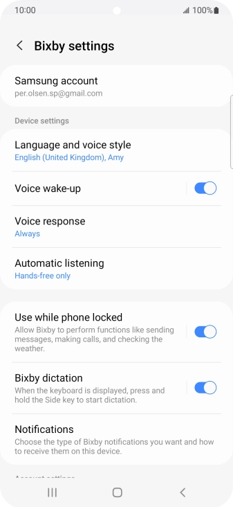 Follow the instructions on the screen to select the required settings.