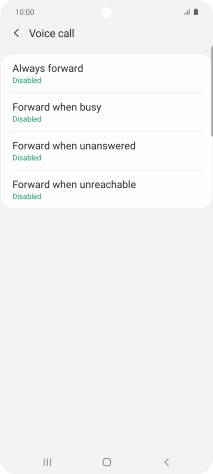 Press the required divert type.