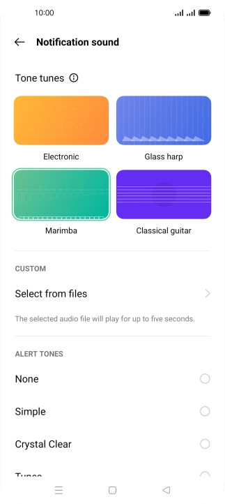 Press the required message tones to hear them.