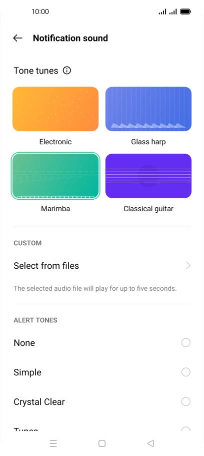 Press the required message tones to hear them.