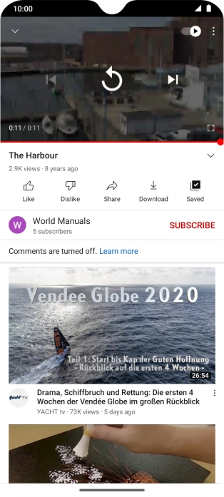 Slide your finger upwards starting from the bottom of the screen to return to the home screen.