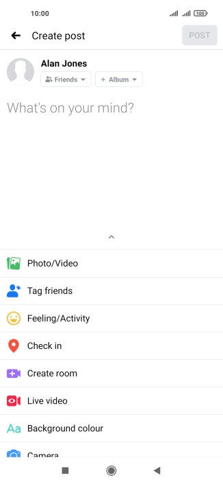 Press the text input field.