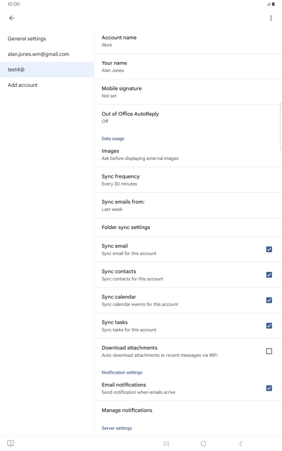 Press Account name and key in the required name.