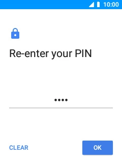 Repeat the PIN and select OK.