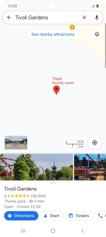 Press the destination at the bottom of the screen.