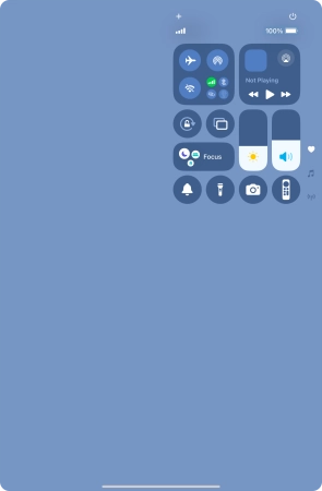 Press the flight mode icon to turn the function on or off.