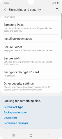 Press Other security settings.