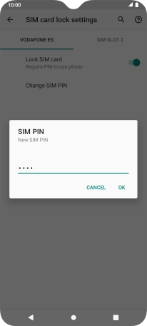Key in a new four-digit PIN and press OK.