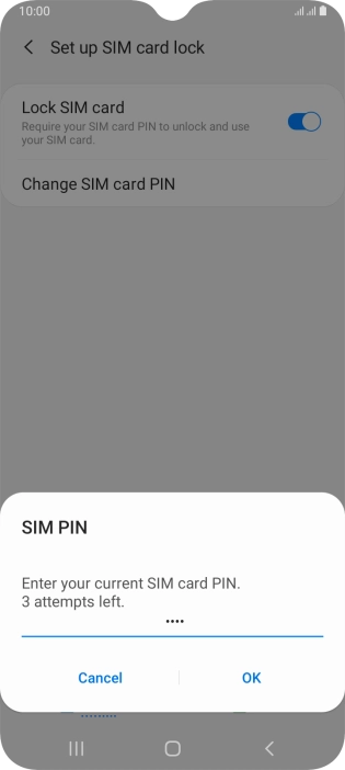 Key in your current PIN and press OK.