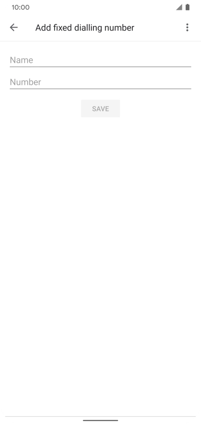 Press Name and key in the required name.