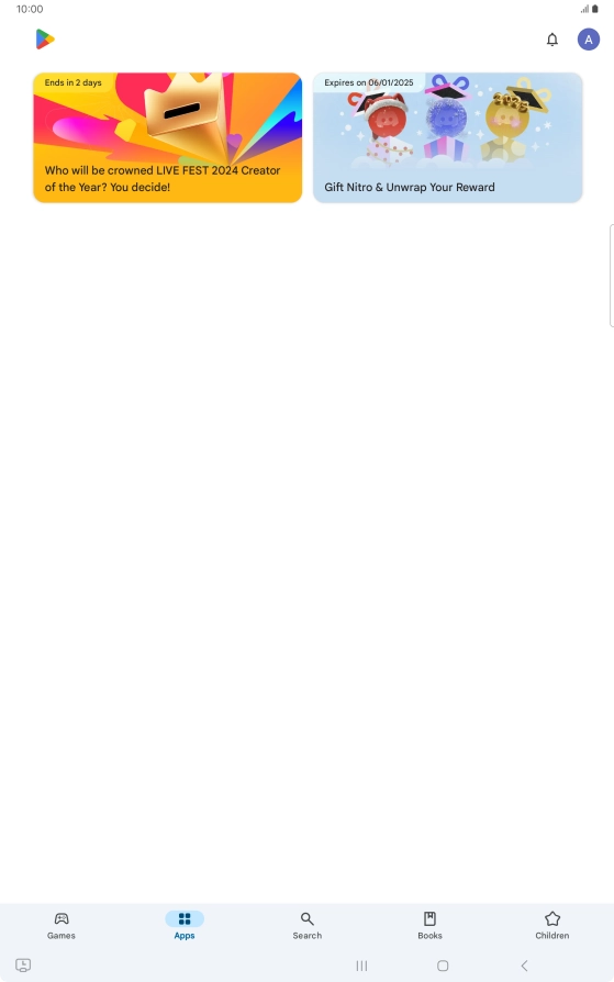 Press the profile icon.