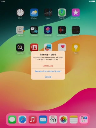 Press Delete App.
