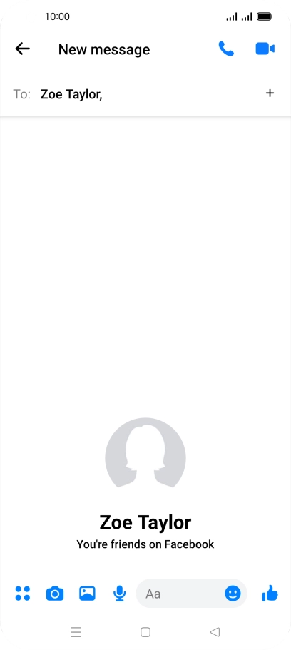 Press the text input field.
