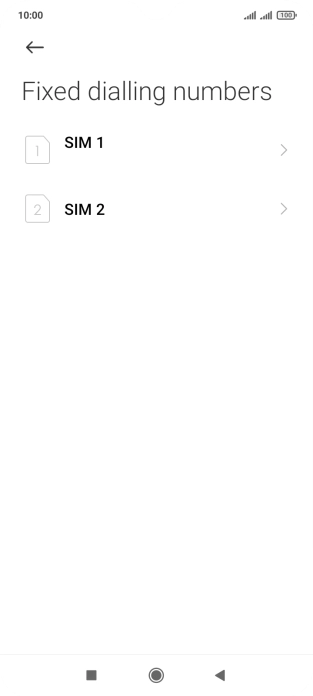 Press the required SIM.