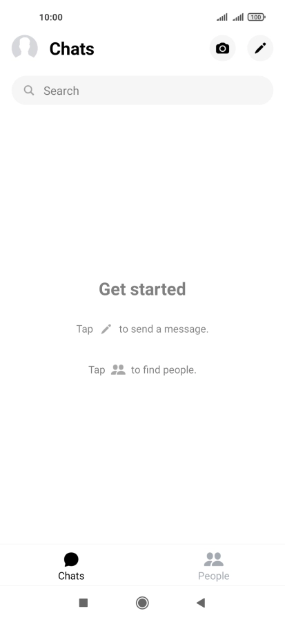 Press the new message icon.