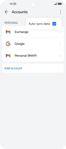 Press Auto-sync data to turn the function on or off.