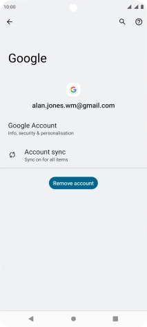 Press Account sync.