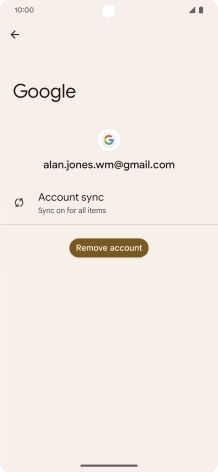 Press Account sync.