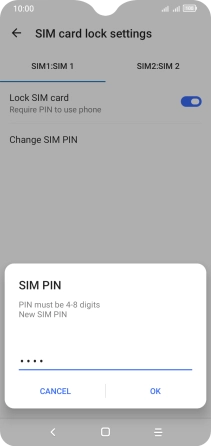 Key in a new four-digit PIN and press OK.