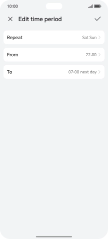 Follow the instructions on the screen to select settings for automatic activation of Do Not Disturb.