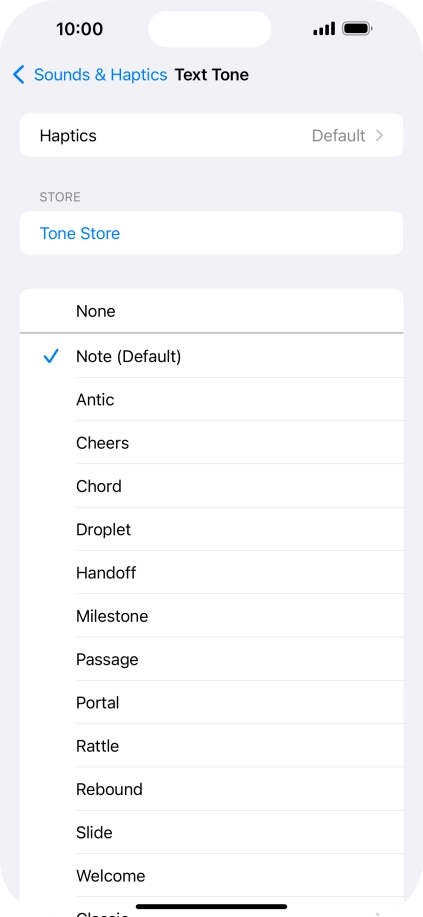 Press the required message tones to hear them.