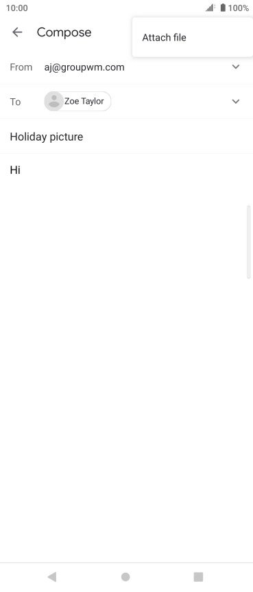Press Attach file and go to the required folder.