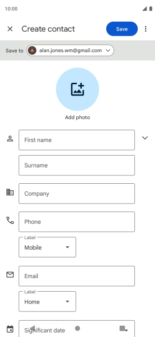 Press the drop down list next to 