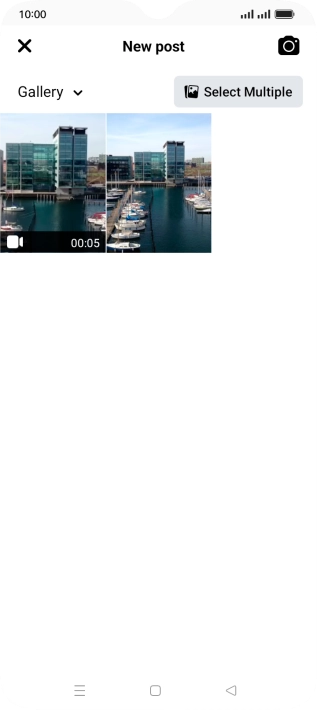 Press the required picture or video clip.