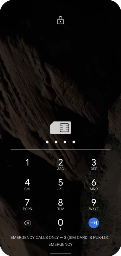 Key in a new four-digit PIN and press the confirm icon.