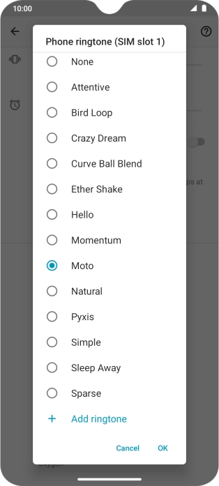 Press the required ring tones to hear them.