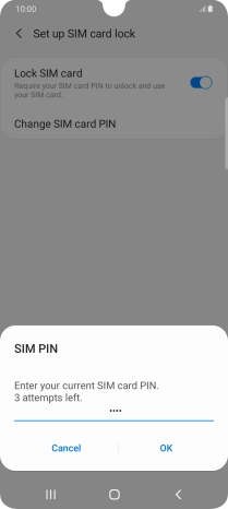 Key in your current PIN and press OK.