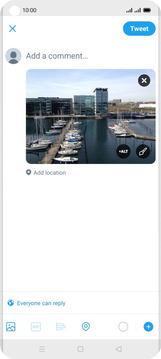 Press the text input field.