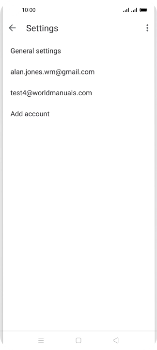 Press the required account.