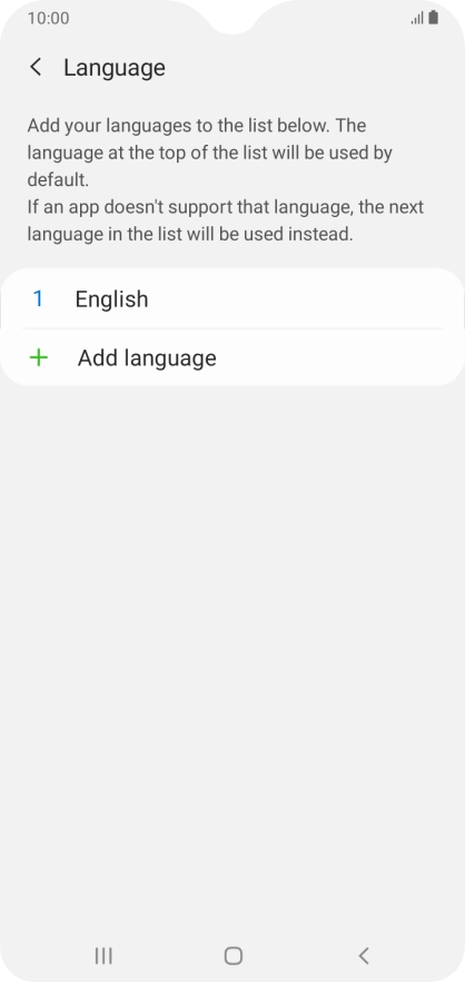 Press Add language.
