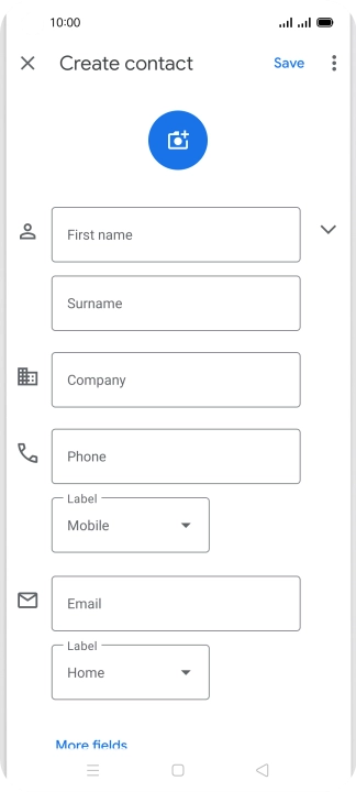 Press First name and key in the required first name.