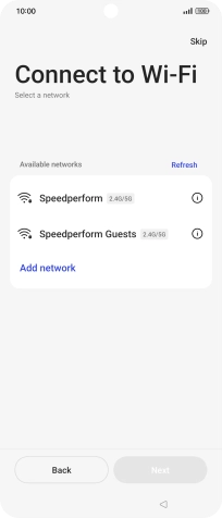 Press the required Wi-Fi network.