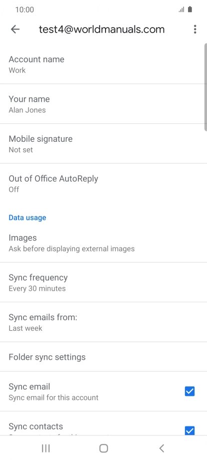 Press Account name and key in the required name.