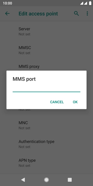 Key in 8799 and press OK.