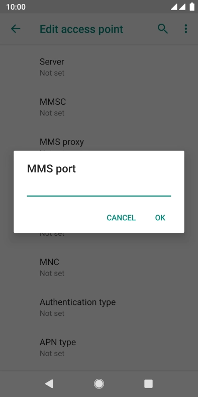 Key in 8799 and press OK.